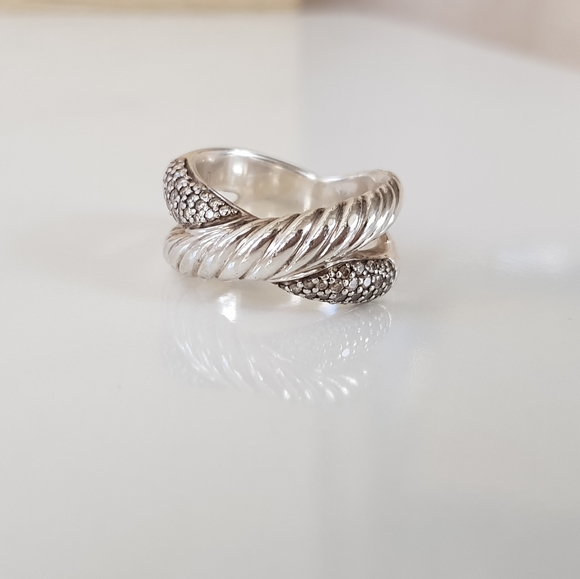David Yurman Crossover X Diamond Ring - Picture 7 of 16